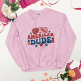 American Dude Unisex Sweatshirt - A Tribute to Memories - Light Pink - Sweatshirts