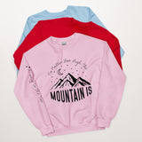 Journey to the Summit - Mountain Moon Unisex Sweatshirt - Light Pink -