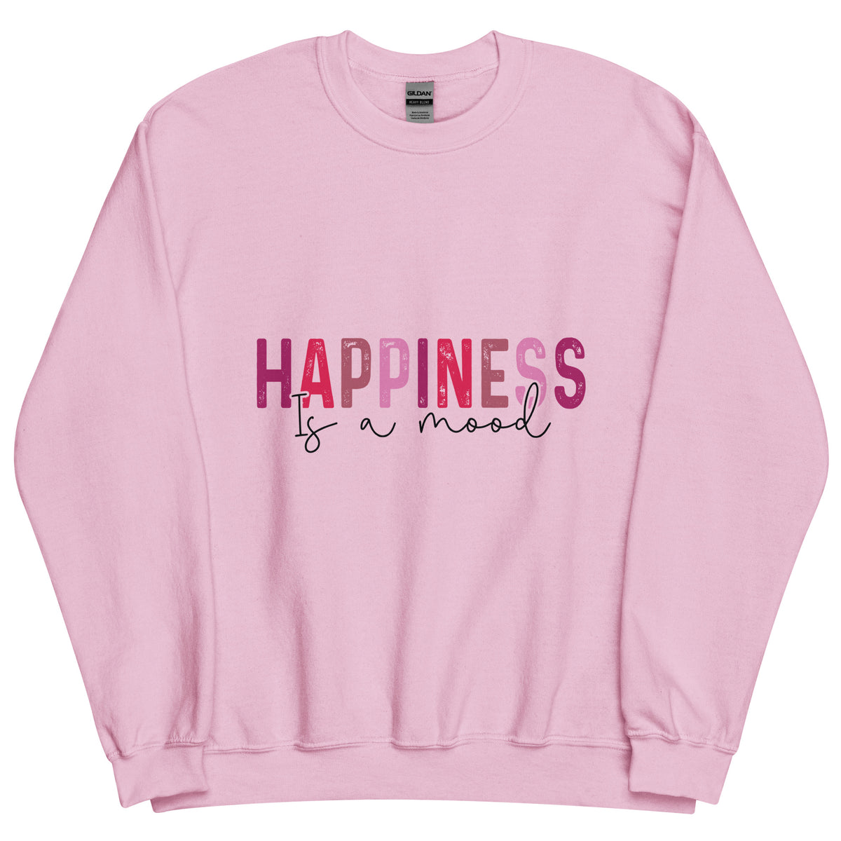 Mood of Happiness Unisex Sweatshirt - Light Pink -