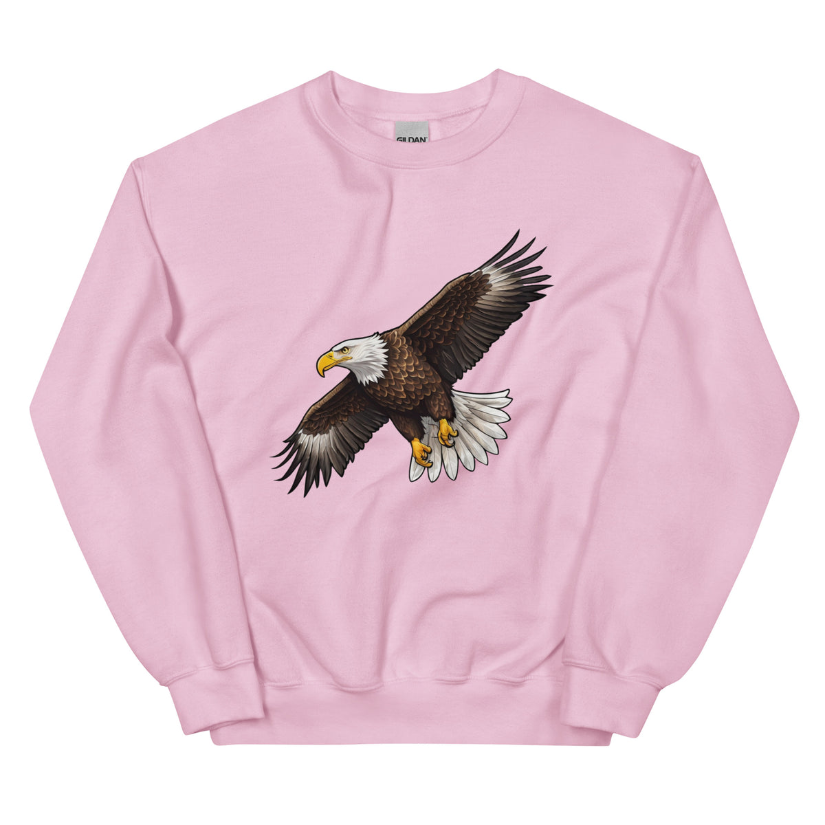 Soar High - Realistic Bald Eagle Sweatshirt - Light Pink - Sweatshirts