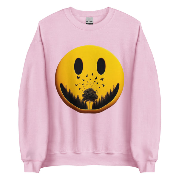 Nature's Embrace - The Happy Face Sweatshirt" - - Sweatshirts