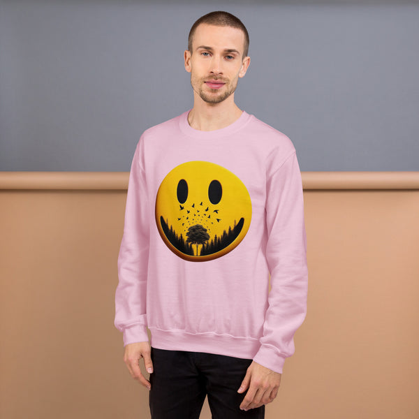 Nature's Embrace - The Happy Face Sweatshirt" - - Sweatshirts