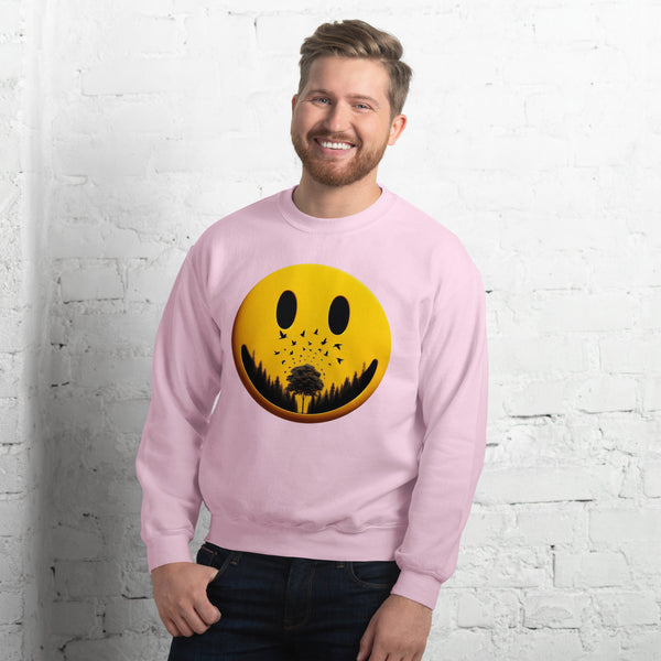 Nature's Embrace - The Happy Face Sweatshirt" - - Sweatshirts