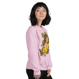 Golden Grace - Elegant Floral Sweatshirt - - Sweatshirts