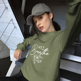 Floral Unisex Sweatshirt - Military Green - Sweatshirts