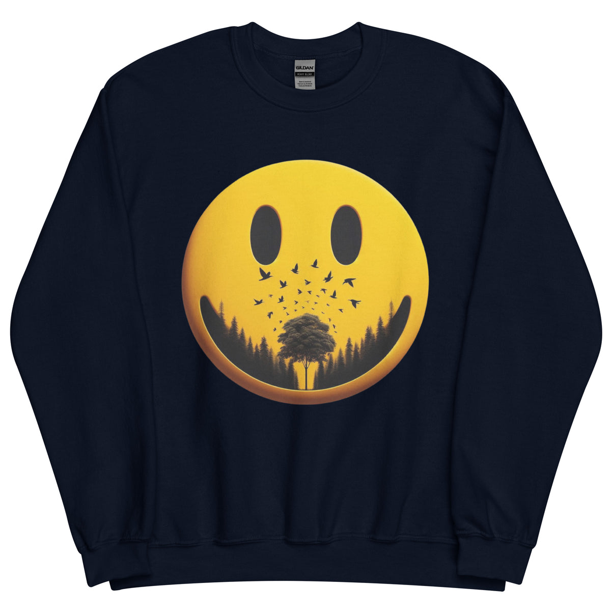 Nature's Embrace - The Happy Face Sweatshirt" - - Sweatshirts