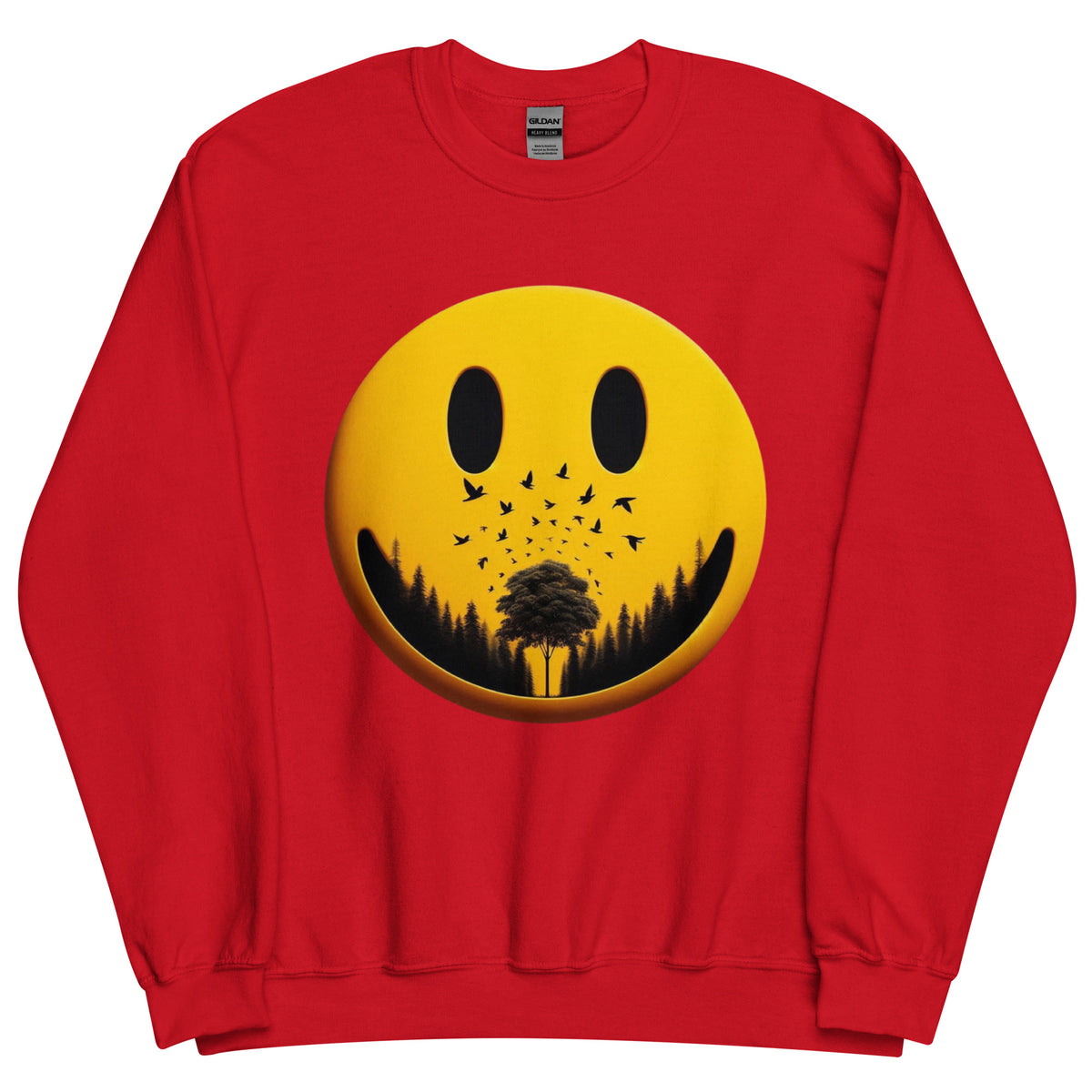 Nature's Embrace - The Happy Face Sweatshirt" - - Sweatshirts