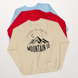 Journey to the Summit - Mountain Moon Unisex Sweatshirt - -