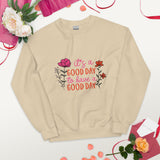 Flower-Powered Good Day Sweatshirt - -