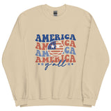 Stars & Stripes - USA Smiley Face Sweatshirt - -