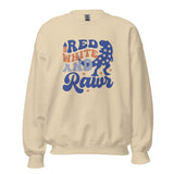 Red, White, and Rawr - Unisex Dinosaur Sweatshirt - -