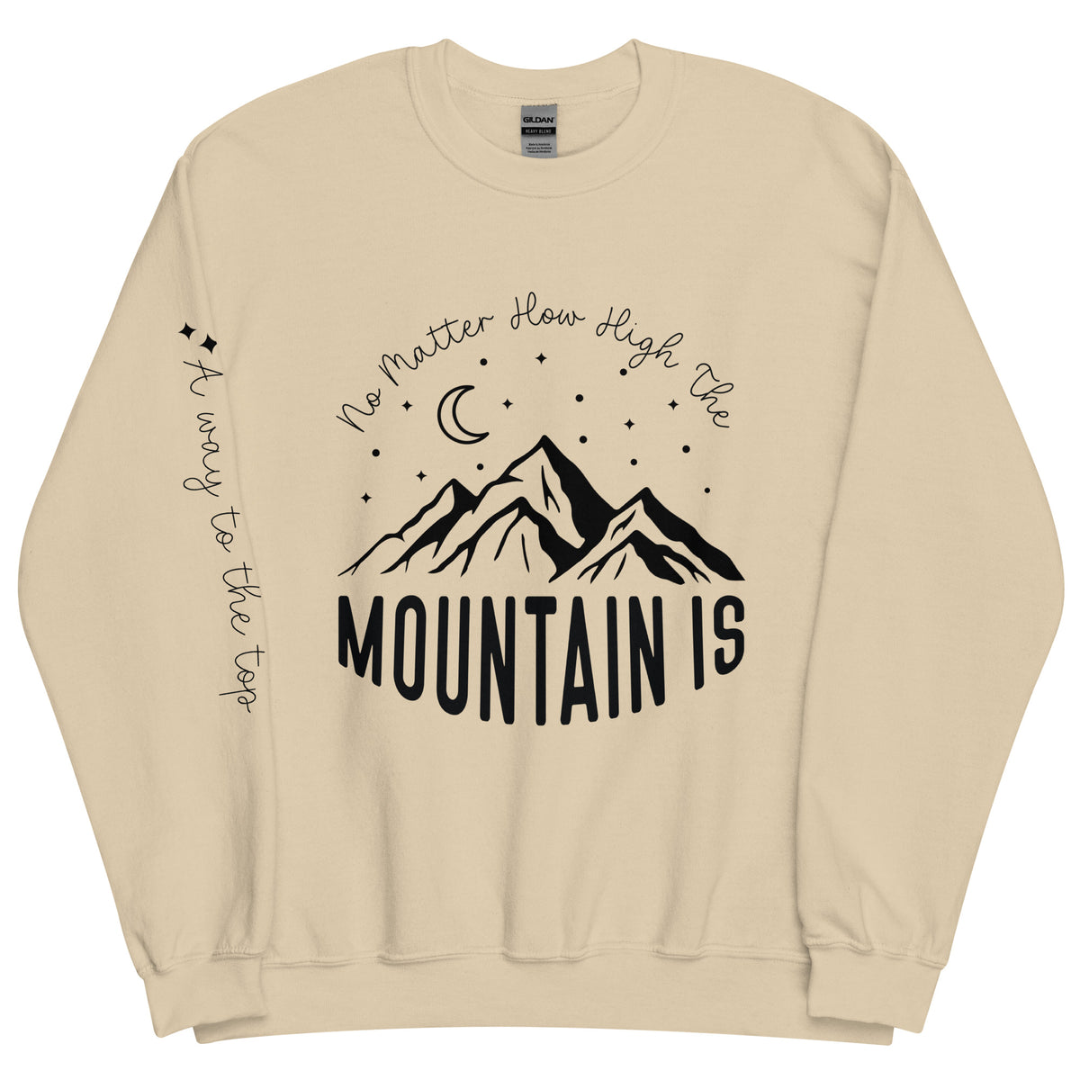 Journey to the Summit - Mountain Moon Unisex Sweatshirt - -