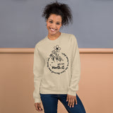 Uplifting Floral Sweatshirt - You Are Worth It - Sand -