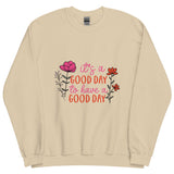 Flower-Powered Good Day Sweatshirt - -