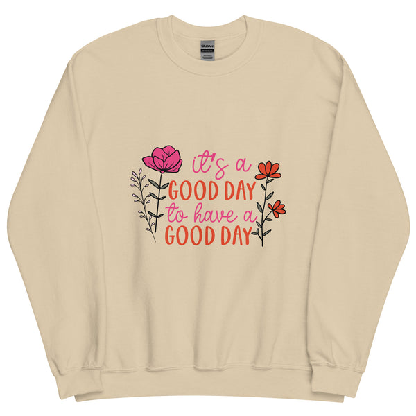 Flower-Powered Good Day Sweatshirt - -