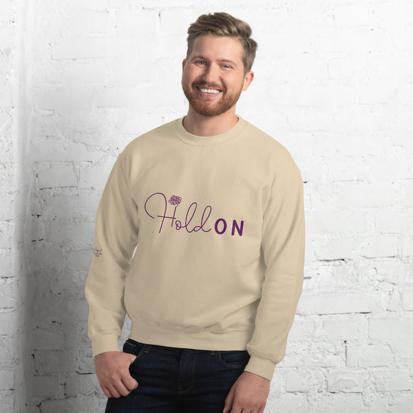 Hold On & Overthink - Cozy Unisex Sweatshirt - -