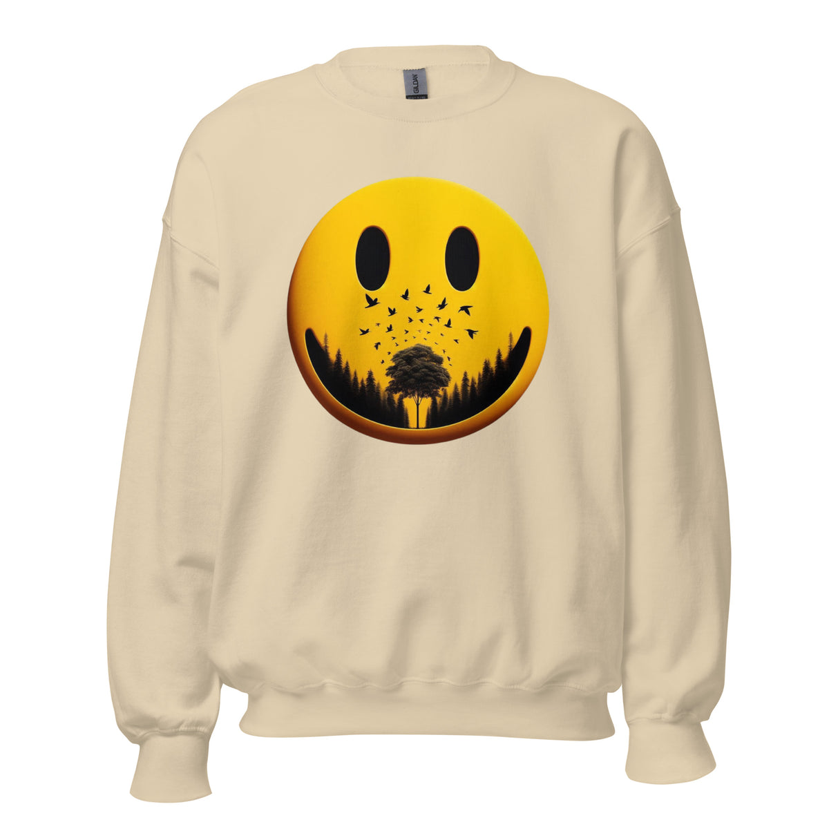 Nature's Embrace - The Happy Face Sweatshirt" - - Sweatshirts