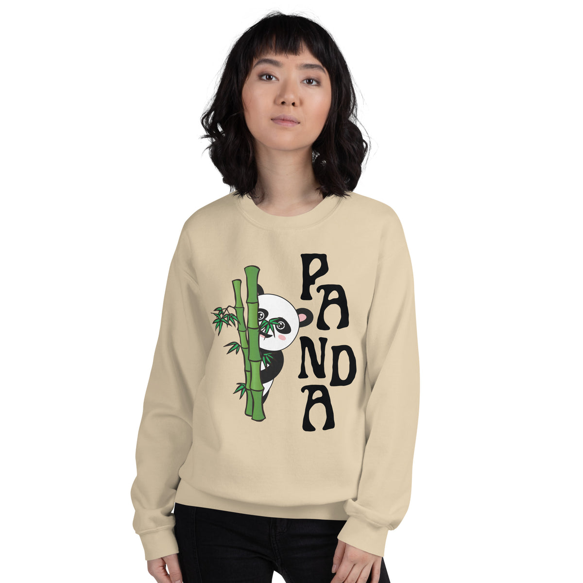 Peek a Bamboo - Panda Delight - Sand - Sweatshirts