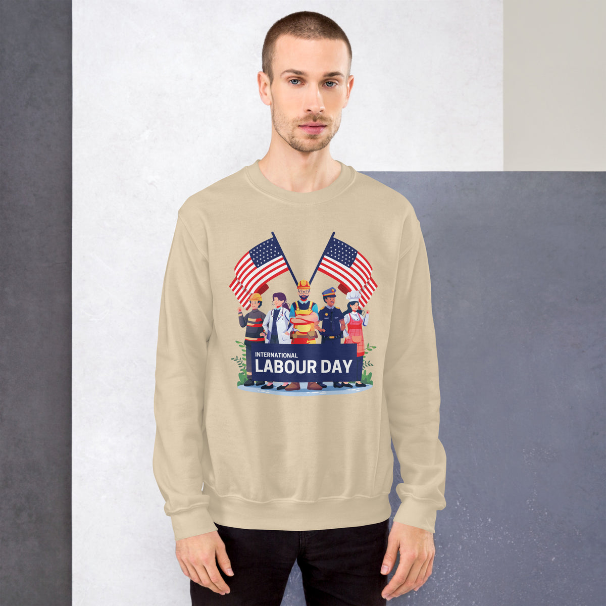 Pride in Every Profession - Labour Day Sweatshirt - Sand - Sweatshirts