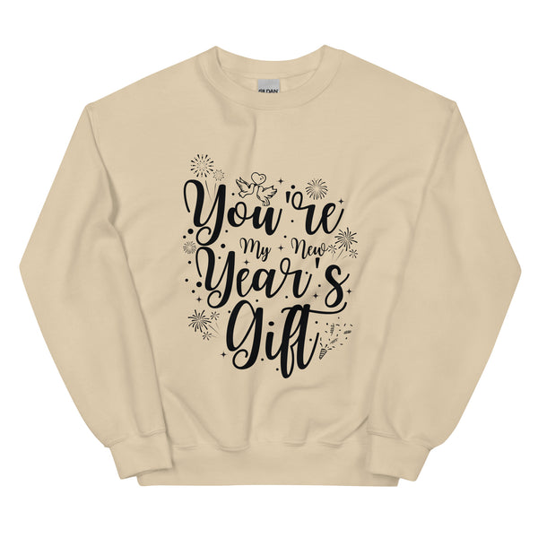 You’re My New Year’s Gift – Romantic Sweatshirt for Him - Sand - Sweatshirt