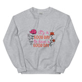 Flower-Powered Good Day Sweatshirt - -