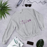 Hold On & Overthink - Cozy Unisex Sweatshirt - Sport Grey -