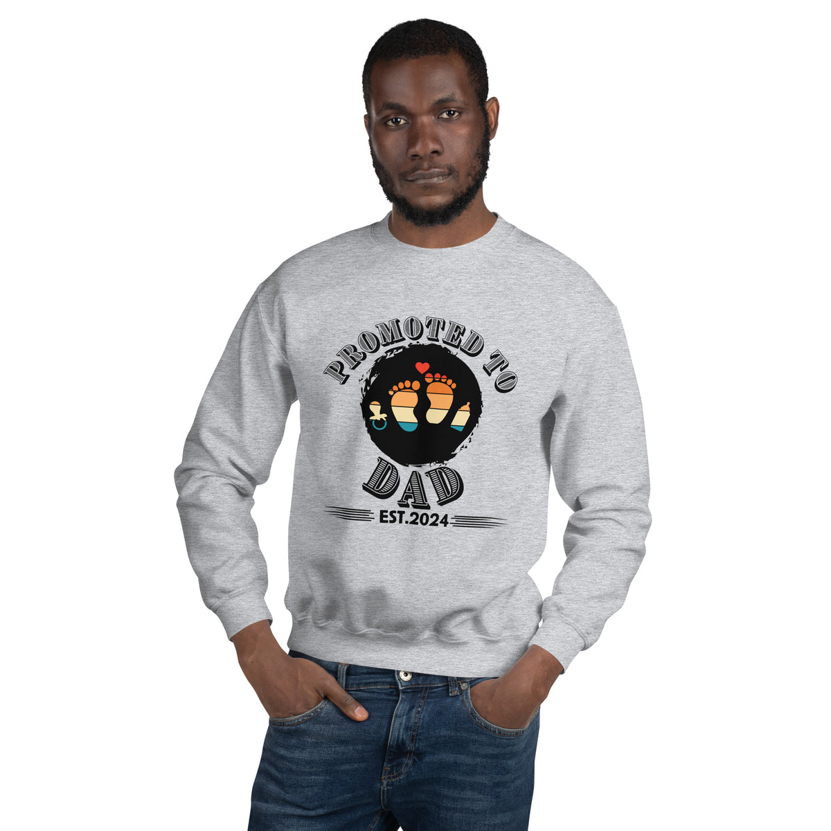 Step into Fatherhood - Embrace the Adventure Sweatshirt - - Print Material