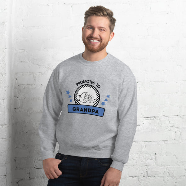 Promoted to Grandpa - A Badge of Honor - Sport Grey - Sweatshirts