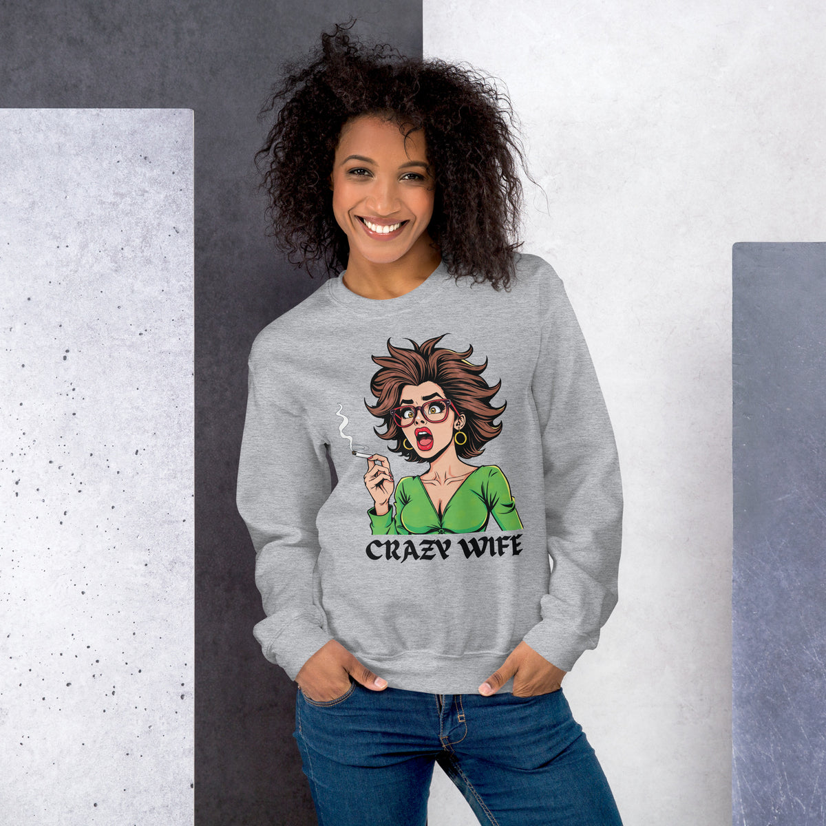 Shock and Style - The Crazy Wife Edition - Sport Grey - Sweatshirts