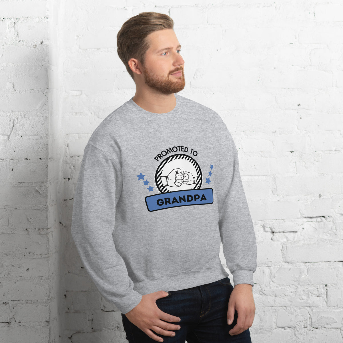 Promoted to Grandpa - A Badge of Honor - - Sweatshirts