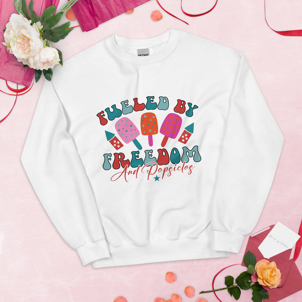 Freedom and Popsicles - Unisex Sweatshirt - White -