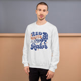 Red, White, and Rawr - Unisex Dinosaur Sweatshirt - -