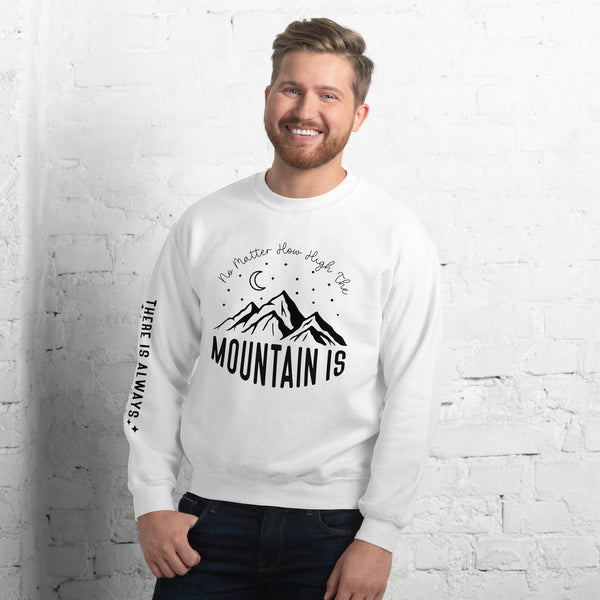 Journey to the Summit - Mountain Moon Unisex Sweatshirt - -