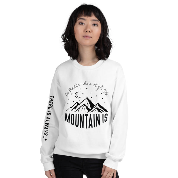 Journey to the Summit - Mountain Moon Unisex Sweatshirt - -