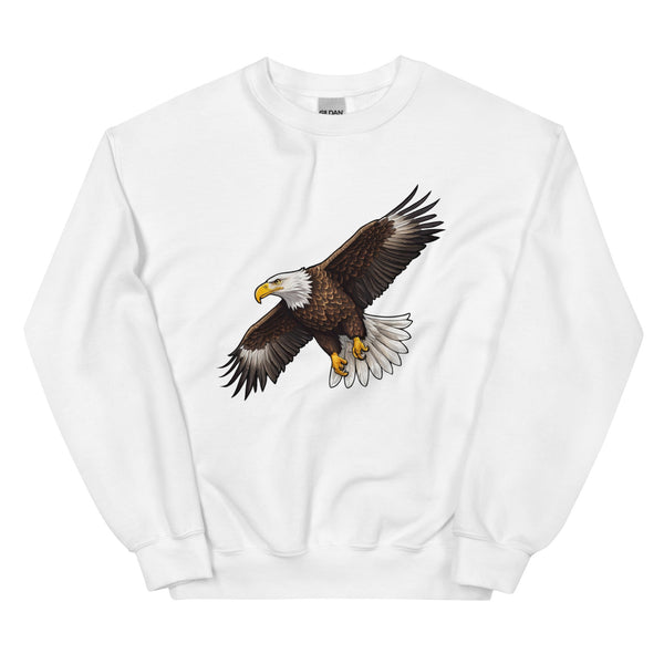 Soar High - Realistic Bald Eagle Sweatshirt - White - Sweatshirts