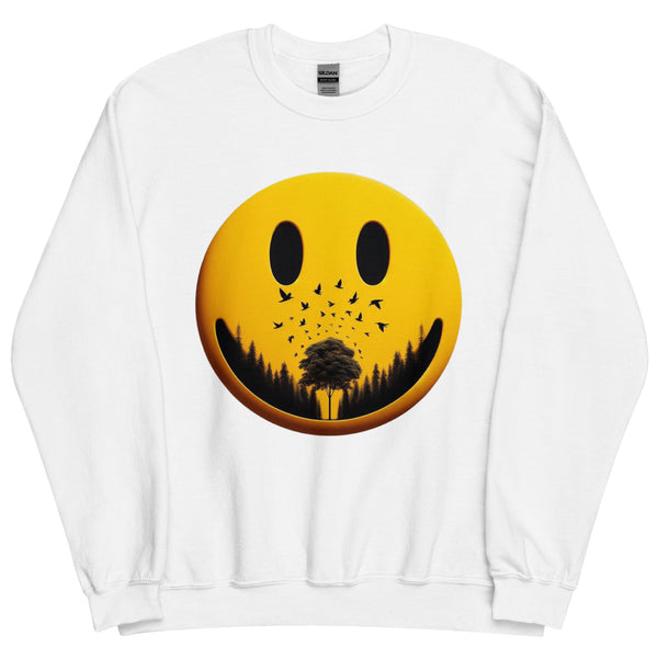 Nature's Embrace - The Happy Face Sweatshirt" - - Sweatshirts