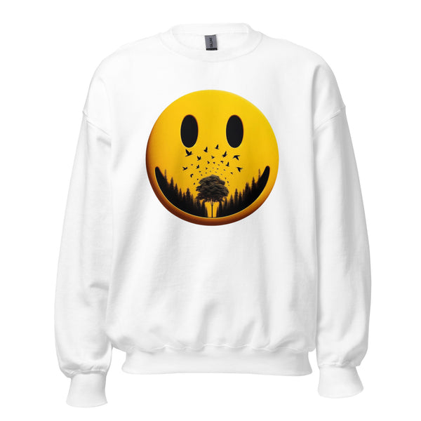 Nature's Embrace - The Happy Face Sweatshirt" - - Sweatshirts