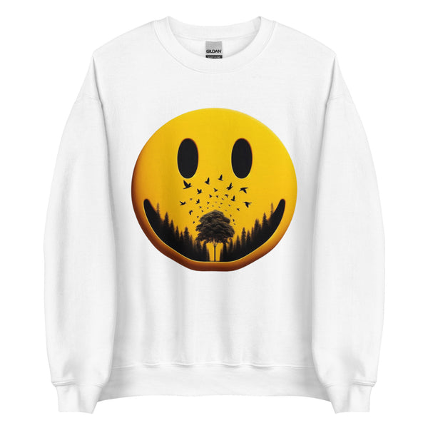 Nature's Embrace - The Happy Face Sweatshirt" - - Sweatshirts