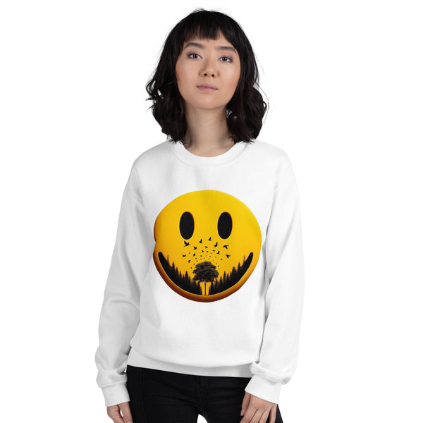 Nature's Embrace - The Happy Face Sweatshirt" - - Sweatshirts