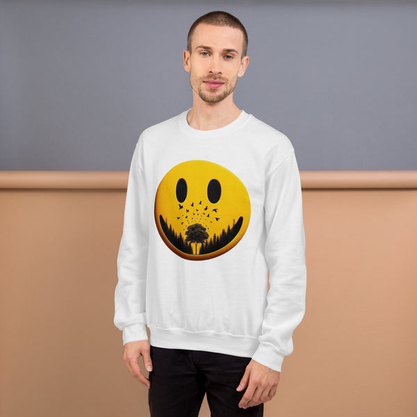 Nature's Embrace - The Happy Face Sweatshirt" - - Sweatshirts