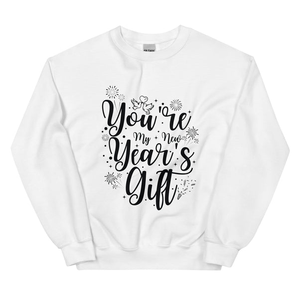 You’re My New Year’s Gift – Romantic Sweatshirt for Him - White - Sweatshirt