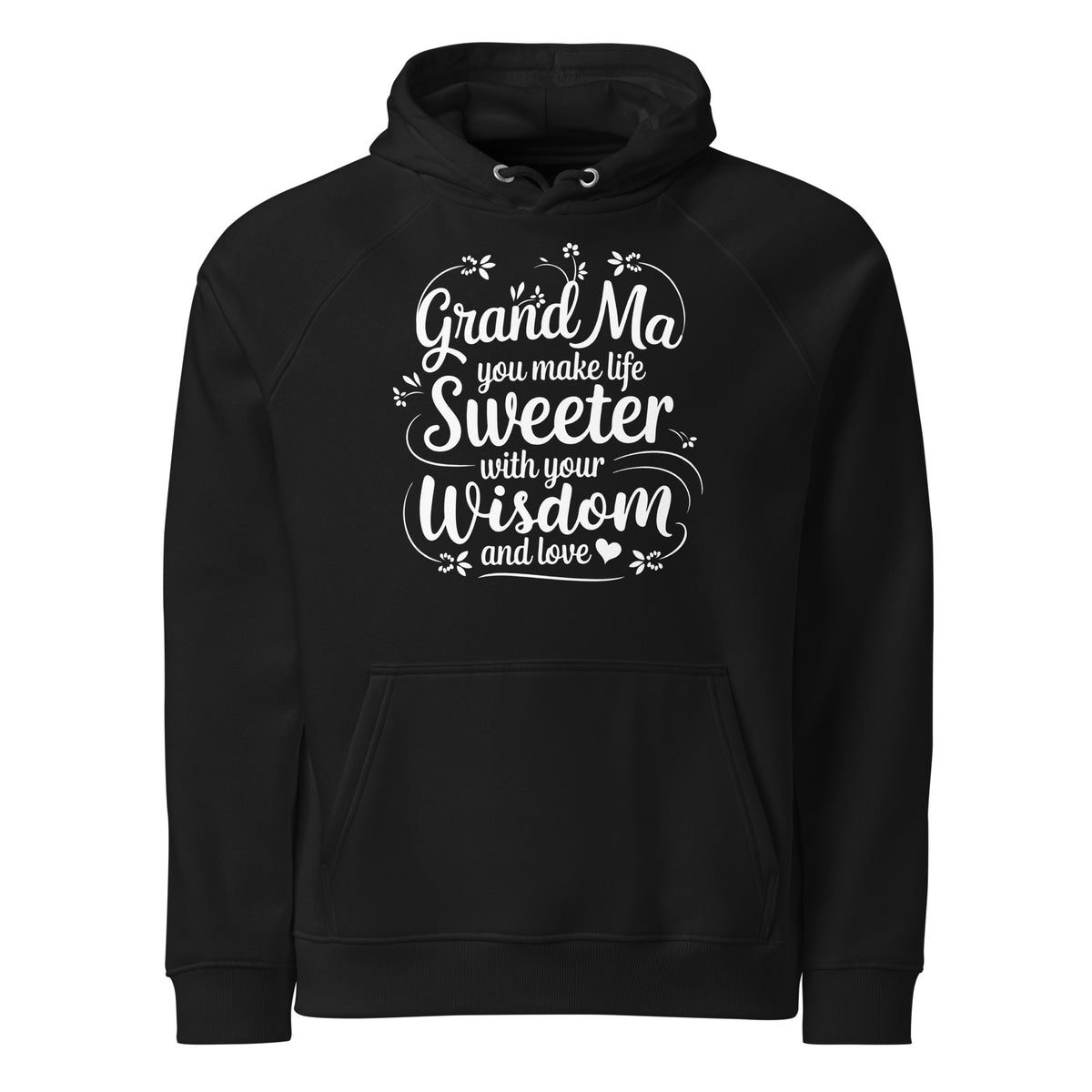 Treasured Time - Celebrating Grandma’s Love - Black - Hoodies