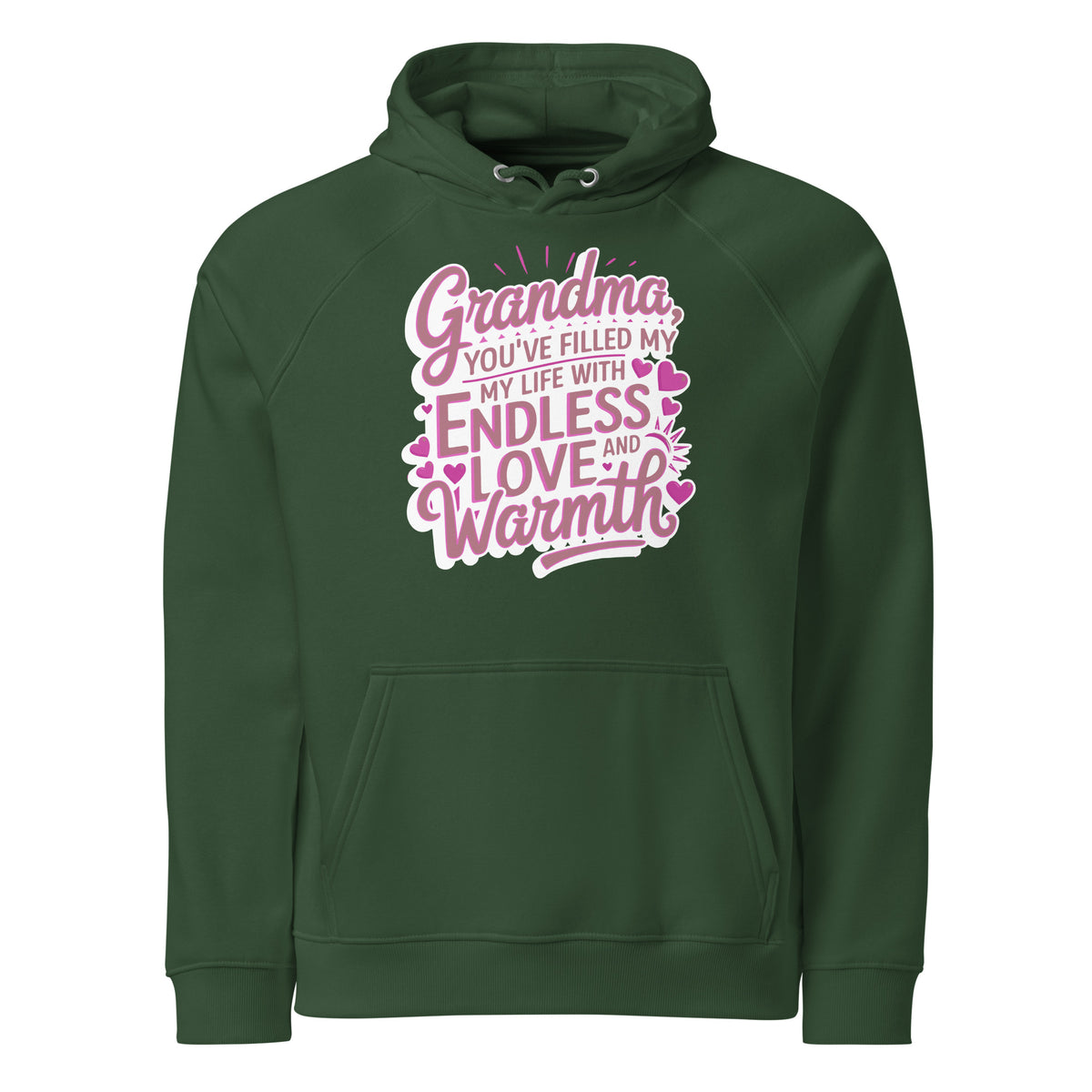 Endless Love & Warmth - A Hoodie for Grandma’s Heart - Bottle green - Hoodies