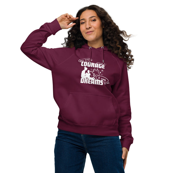 Guided by Mom - Courage and Dreams Unfold - Burgundy - Hoodies