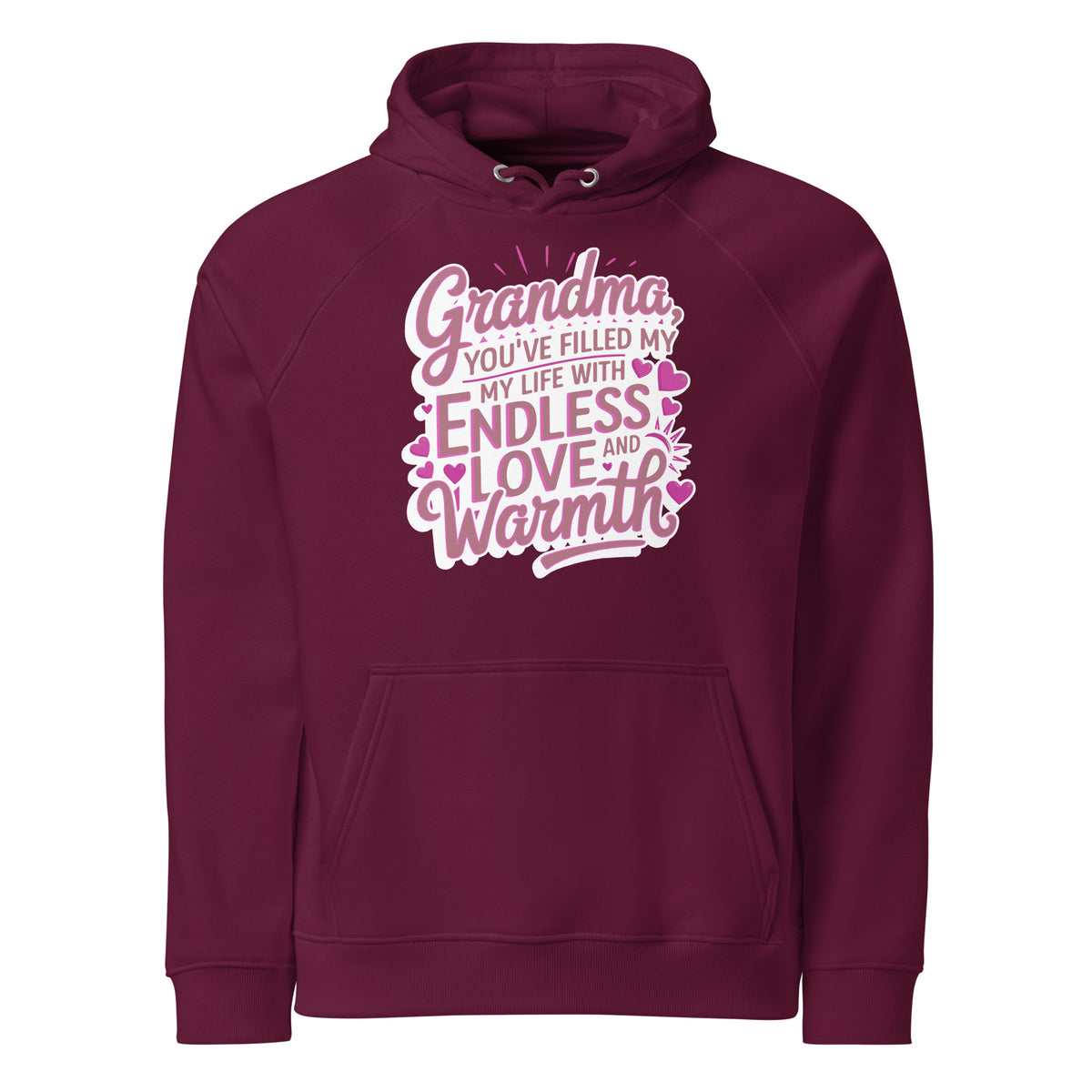 Endless Love & Warmth - A Hoodie for Grandma’s Heart - Burgundy - Hoodies