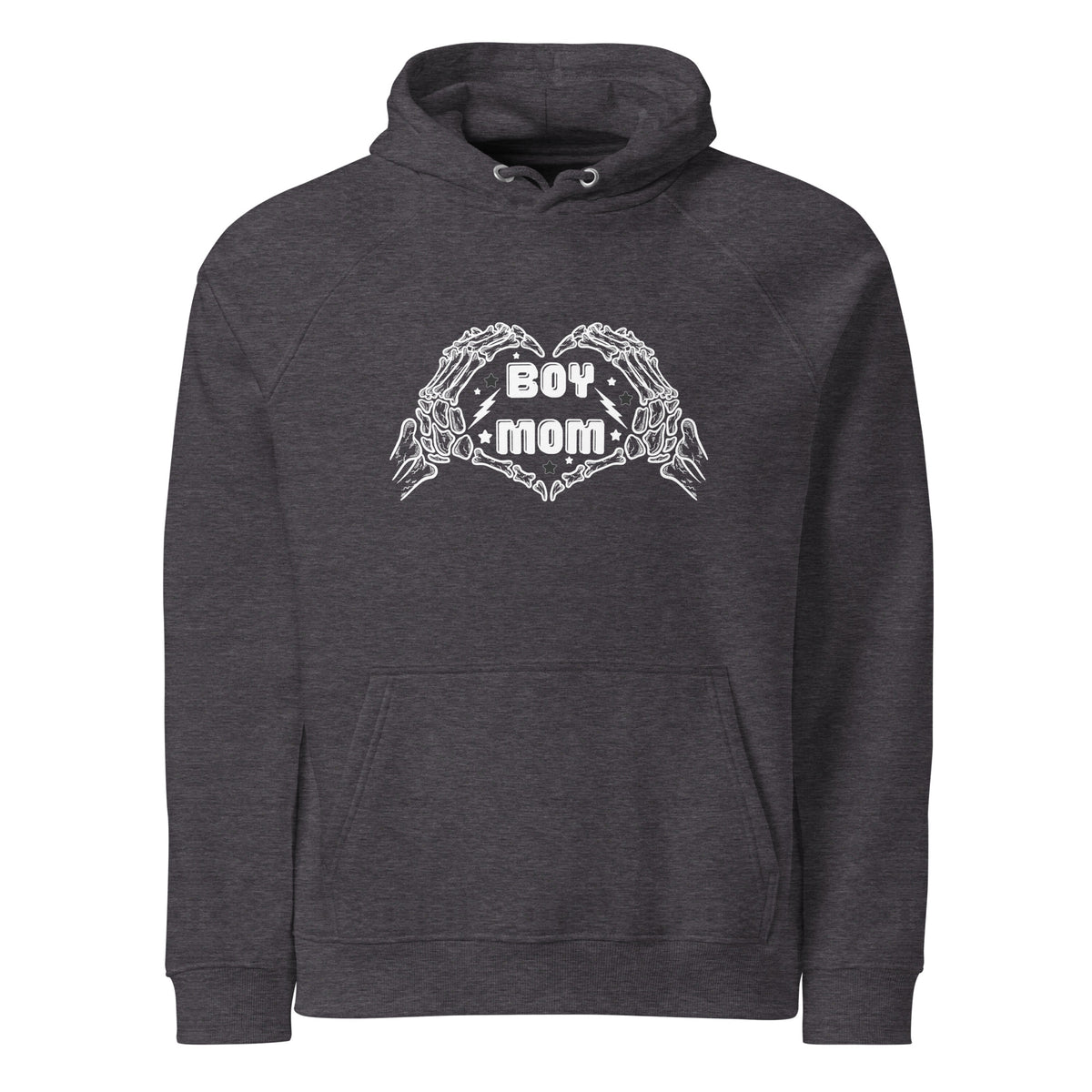 Edgy Boy Mom Love - Rock Inspired Comfort - Charcoal Melange - Hoodies