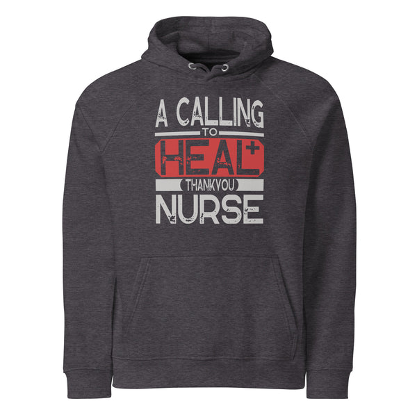 HEAL+ - A Bold Gift for the Dedicated Nurse - Charcoal Melange - Hoodies