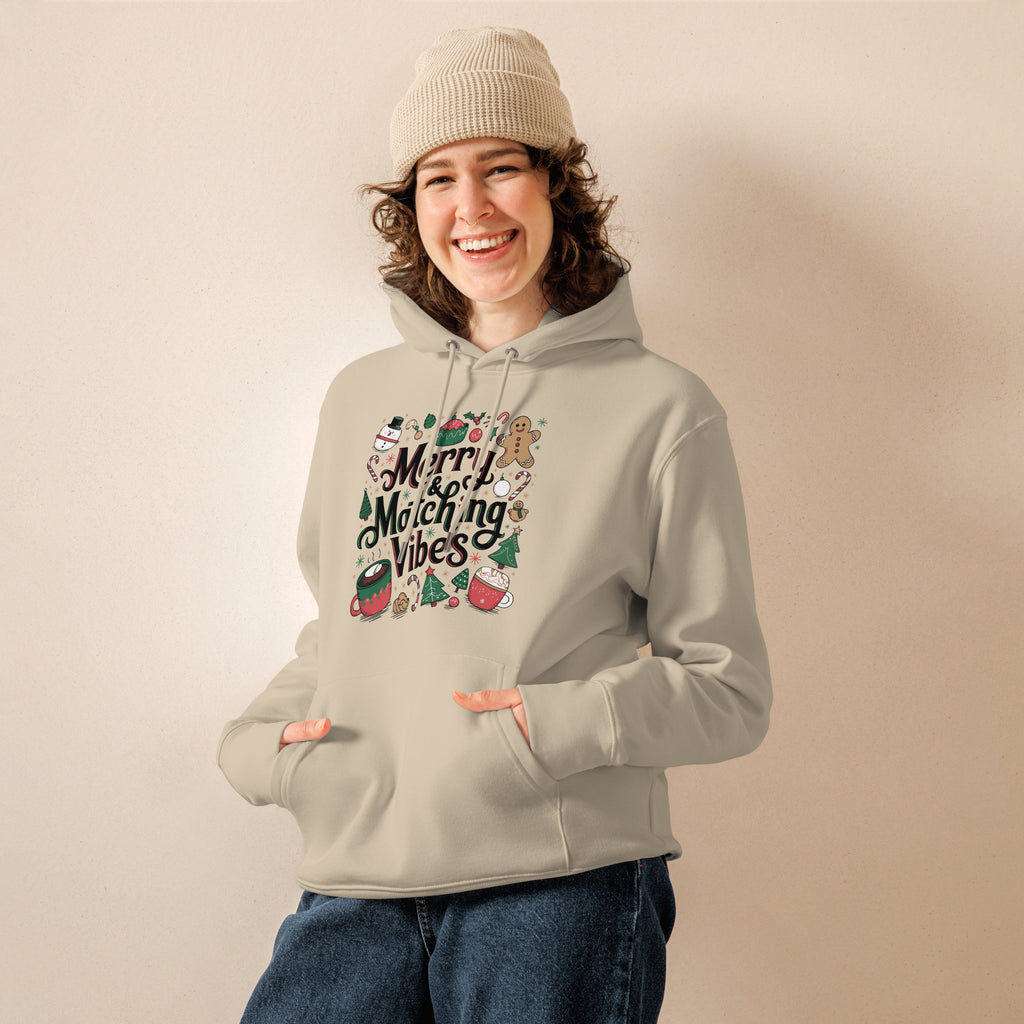 Merry & Matching Vibes – Cozy Christmas Hoodie for Sisters - Desert Dust - Hoodies