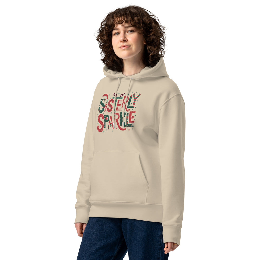 Sisterly Sparkle – A Festive Christmas Hoodie for Sisters - Desert Dust - Hoodies