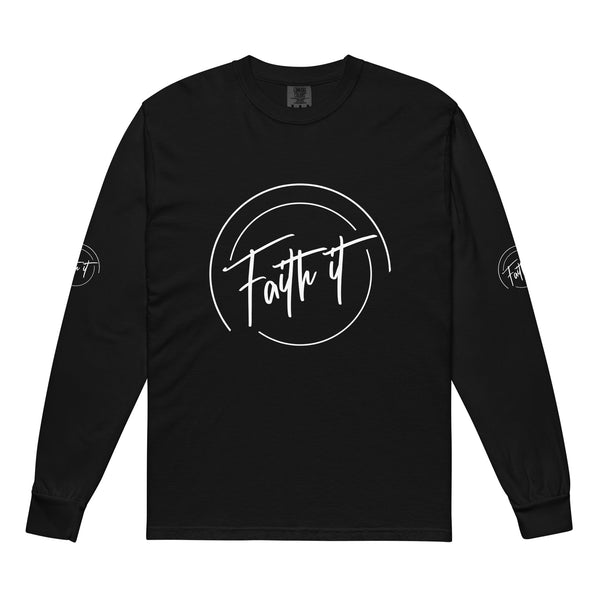 Faith-Filled Comfort - Heavyweight Long-Sleeve - Black - Long Sleeve T-shirts